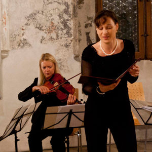 Beate Griesbeck mit Mitgliedern des Dalberg Quartetts. Foto: Juan Martin Koch